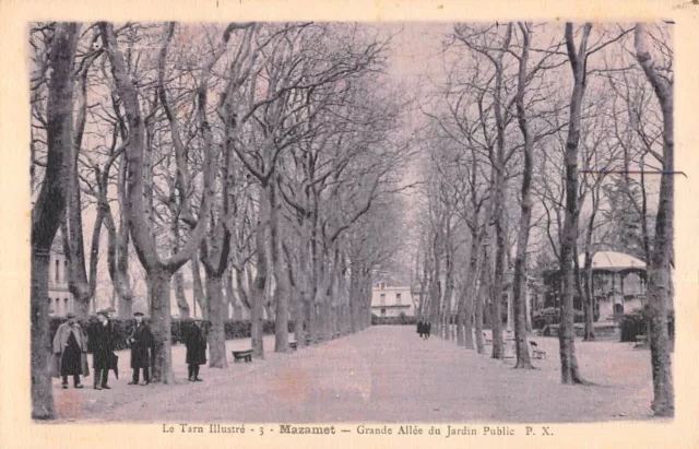 Cpa 81 Mazamet Grande Allee Du Jardin Public