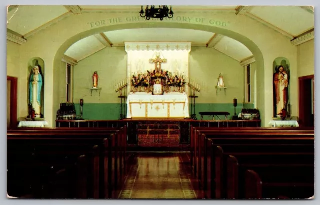 Saint Ignatius Parish Cincinnnati Ohio Interior Cross Altar Church VNG Postcard