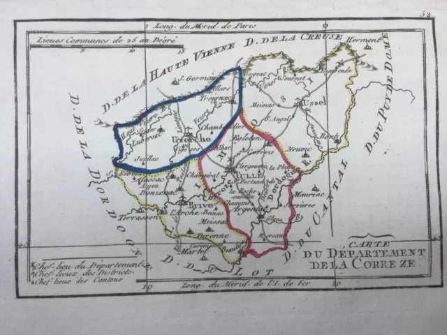 Corrèze en 1794 Tulle Juillac Argentat Eygleton Meymac Treignac Uzerche Ussel