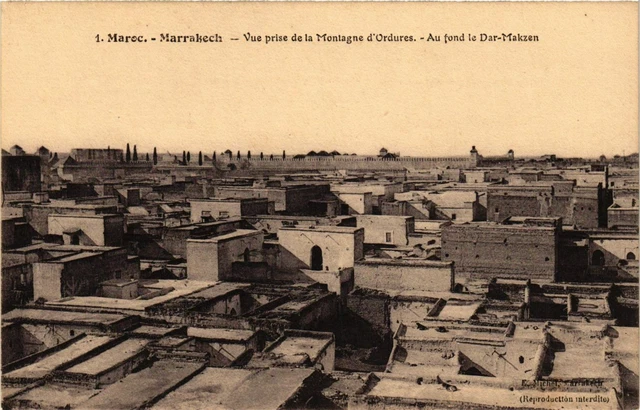 CPA AK Marrakech - Vue prise de la Montage d'Ordures MAROC (963654)