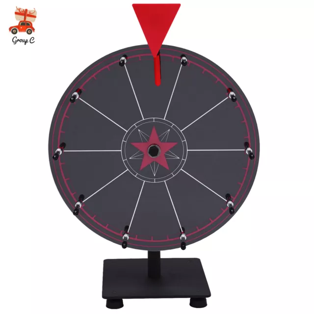 Tabletop Spinning Prize Wheel Holiday Events Spinner Game w/ Non-slip Feet