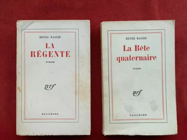 Litterature - Edition Nrf Gallimard - Lot De 2 Livres - Renee Massip - Eo