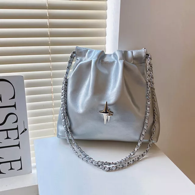 Women S Minimalist Casual Silver Shoulder Bag Fashionable Underarm Bag Handba Sp