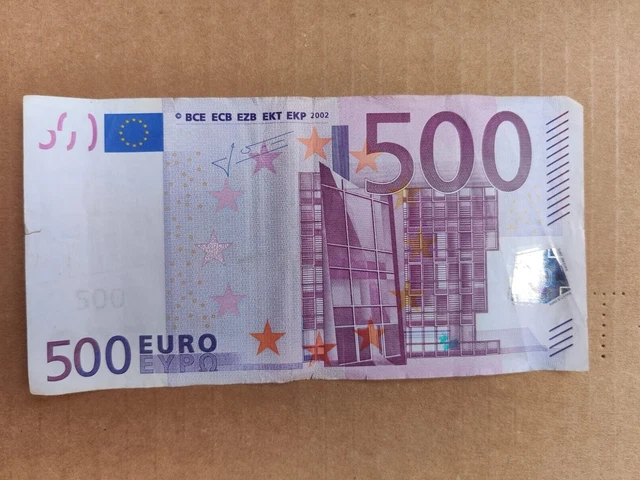 European union 500 Euro Banknote 2002, ( prefix U ) ( Germany ), + gift European union 500 Euro Banknote 2002, ( prefix U ) ( Germany ), + gift