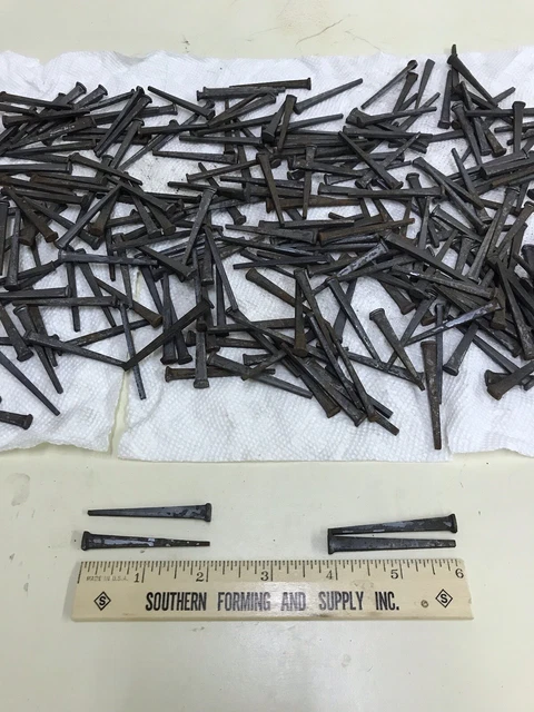 Vintage 2 Inch Square "Cut" Nails Unused 2.75 Pounds