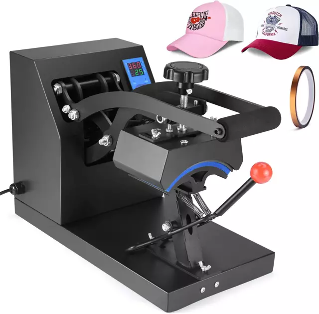 Slendor Hat Press 6X3.5 Inch Baseball Cap Heat Press Machine Clamshell Design Cu