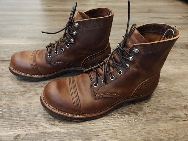Iron Ragers RED WING IRON Ranger Heritage 8085 Copper Rough Tough Boots Men's Size ...
