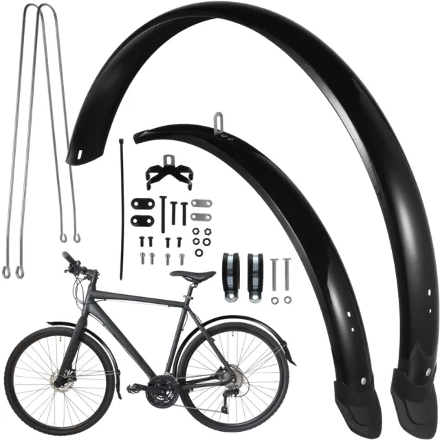 MTB Folding Bike Mudguards Front&Rear 26/27.5 inches Fender Bracket Plastic UK