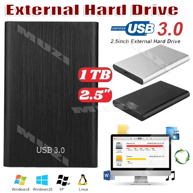 2.5 External Hard Drive Disk USB 3.0 Portable PC Laptop PS4 PS3 XBOX 1TB TV AU