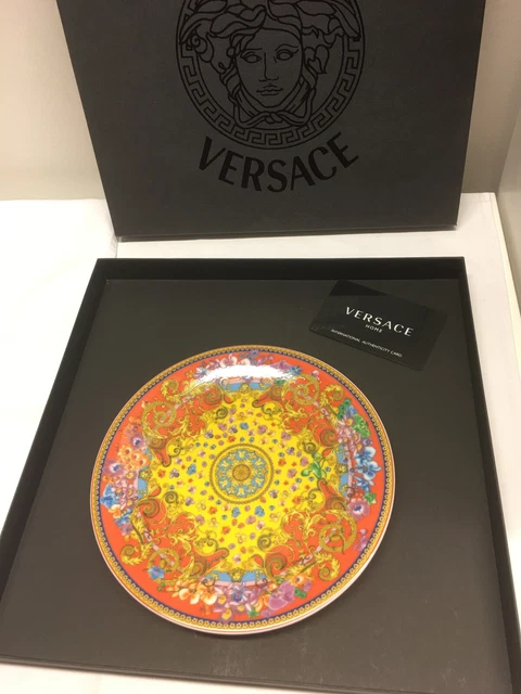 Versace By Rosenthal + Primavera +  Teller Bunt Blumenmotiv + Goldarbeit