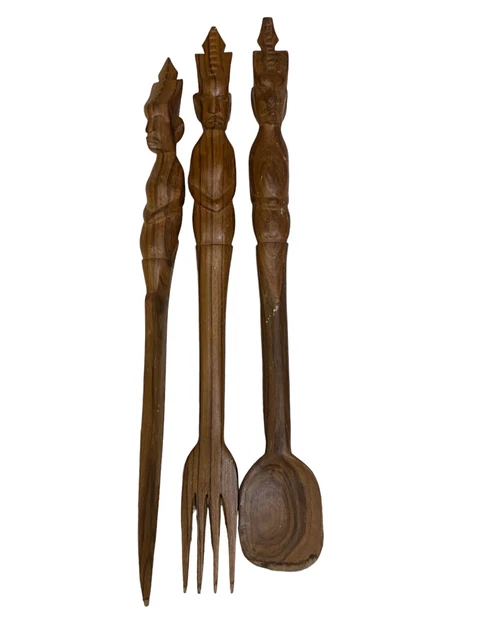 Grand Couteau De Cuisine Ancien "Les Trois Frères" - Inox, Manche En Bois, Fabrication Française
