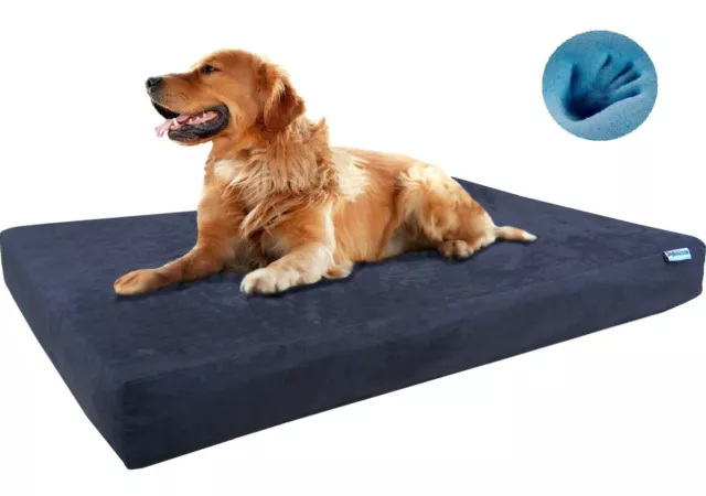 Dogbed4less Memory Foam Pet Bed for Small Medium Large XL Dog & Waterproof Case
