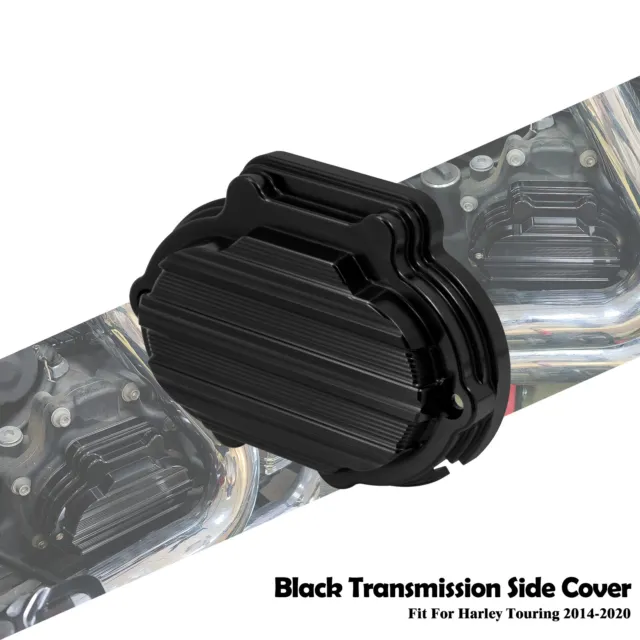 Gauge Black Transmission Side Cover For Harley Touring Electra Road Glide 14-23