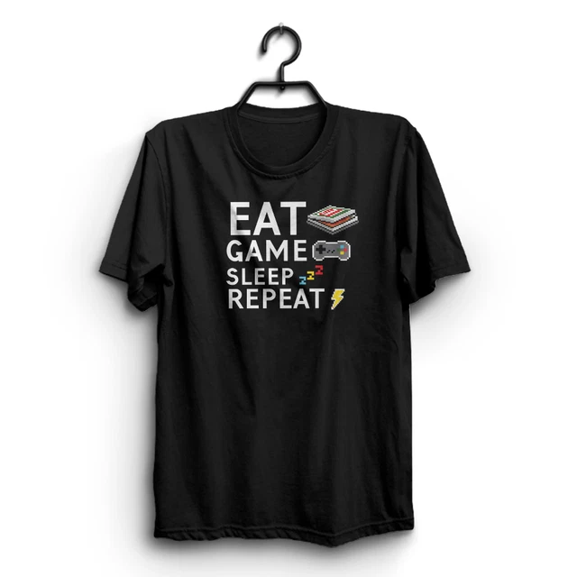 EAT GAME SLEEP REPEAT Gaming Men Funny T-Shirt novelty t shirt clothing tee gift