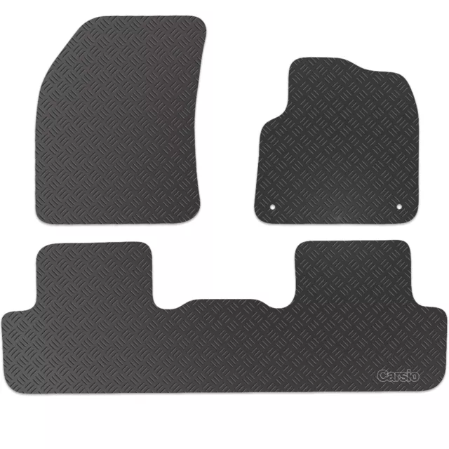 Carsio Tailored Rubber Car Floor Mats For Citroen DS DS7 Crossback 2017+ Onwards