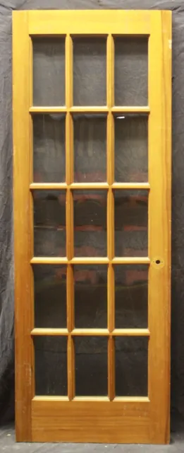 2 avail 28.5"x80"x1.75" Antique Vintage Wood Wooden Exterior French Door Glass
