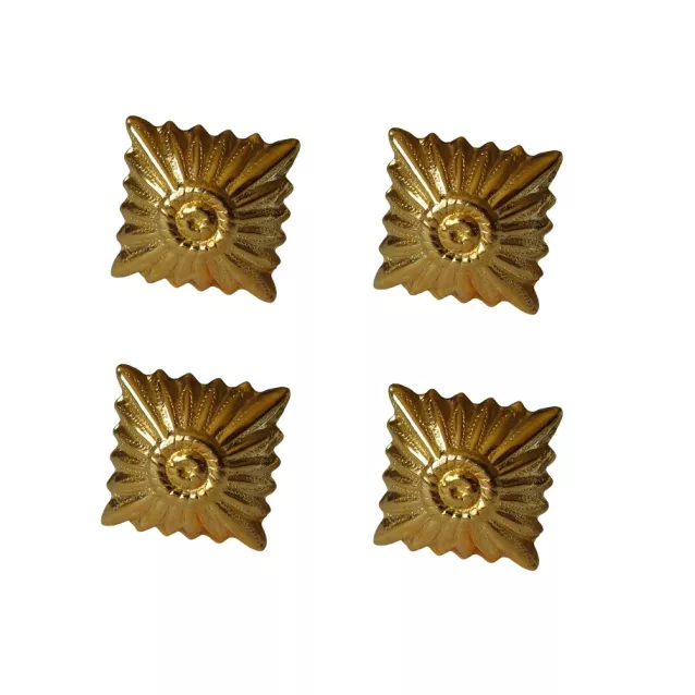 Medium Gold Rank Pip - WW2 Repro German Badge Pin Insignia Uniform New Set of 4