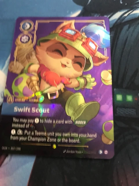 Teemo Leader Riftbound RIFTBOUND TEEMO - Swift Scout (Overnumbered) Showcase 307/298 Legend NM ...