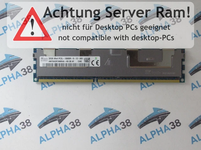 RAM Hynix 16Go DDR3-1333 PC3-10600 ECC RDIMM - 2Rx4, 1.35V, Neuve, Pour Serveur
