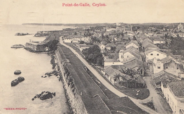 Ceylon: 1912: picture post card Point-de-Galle to Ludwigsburg