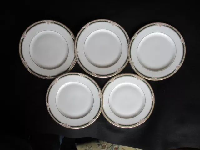 Royal Doulton Forsyth H5197 Pattern 5 x Small Dinner Plates 9 ins.