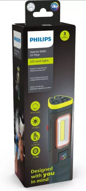Philips LED Lampe D'Atelier Lampe de Travail Poche Piles sans Fil