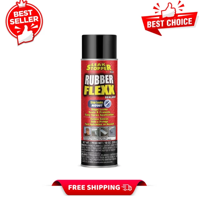 NEW RUBBER FLEXX Leak Repair & Sealant Spray 18 Oz 100 Flexible Seal