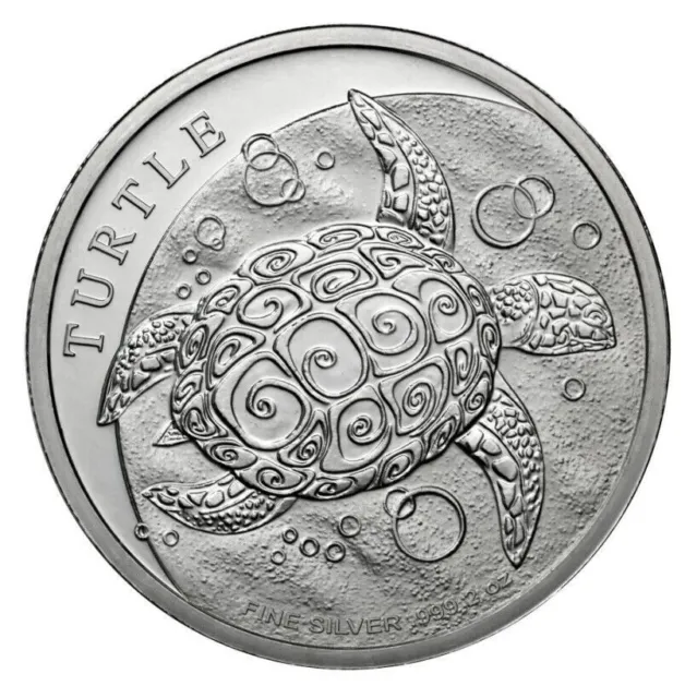 Niue Silbermünze Hawksbill Turtle 2024 2 Oz Silber 999 5 Dollars ST / BU 3