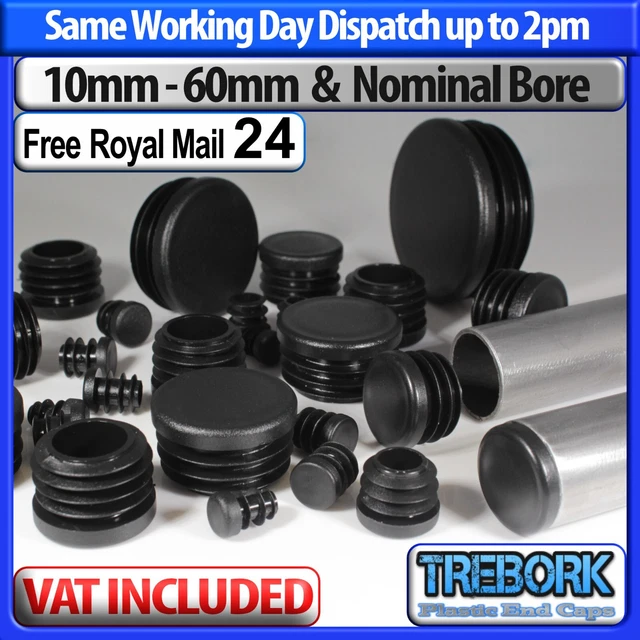 Round Plastic Tube End Caps Insert Bungs Blanking Plugs Stoppers, Chair Feet Leg