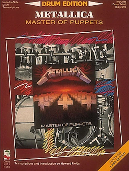 Metallica Master of Puppets for Drums Sheet Music Lars Ulrich 8 Rock Songs Book