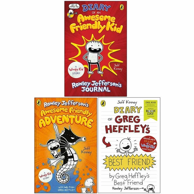 DIARY OF A Wimpy Kid Series 3 Books Collection Set By Jeff Kinney