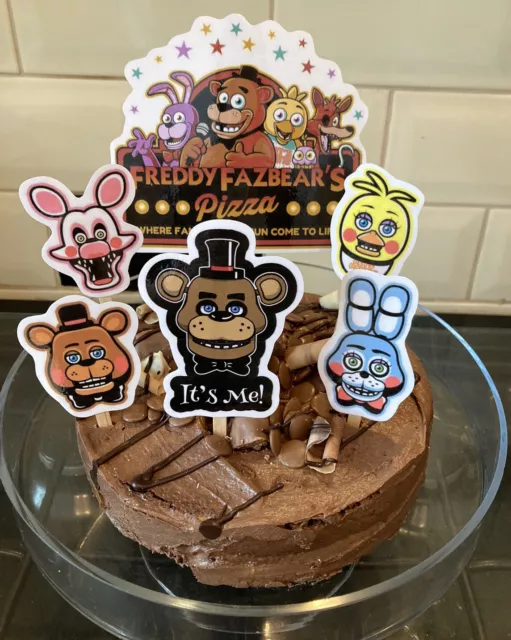 2021 New Arrival Five Nights At Freddy's Birthday Party Theme Party  Decoration Birthday Cake Card Cupcakes FNAF Bonnie Foxy Freddy Fazbear Bear Party  Decoration Supplies