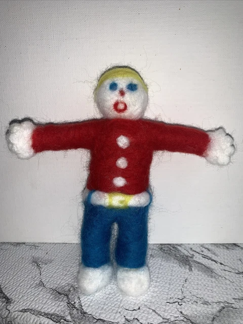 Felt de mano Mr. Bill. Uno de los personajes favoritos de Saturday Night Live