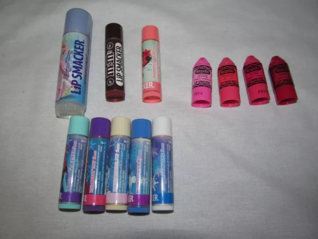 Bonne Bell Lip Smackers Lot Disney Frozen Ariel Calypso Berry & Crayola Flavors