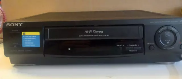 Used Sony SLV-M10HF Digital Hi-Fi Stereo VHS VCR Player Recorder No Remote