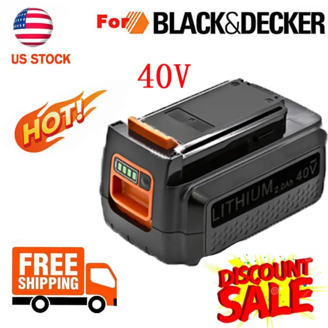 40 Volt for Black and Decker 40V 3.0Ah Max Lithium Battery LBX2040 LBXR36 LSW36