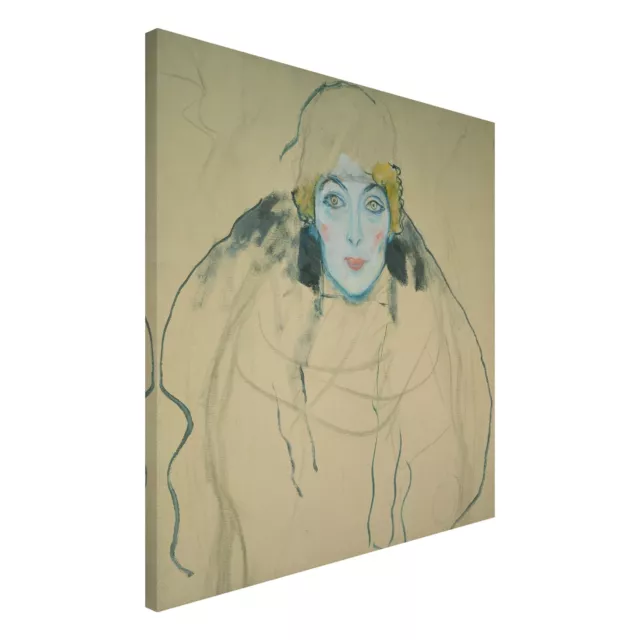 Leinwandbild Wandbild Bild Canvas Kunst Druck Gustav Klimt Kopf einer Frau