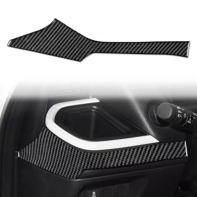 Für Honda Fit 2020+ LHD Black Real Carbon Fiber Driving Side Instrument Trim