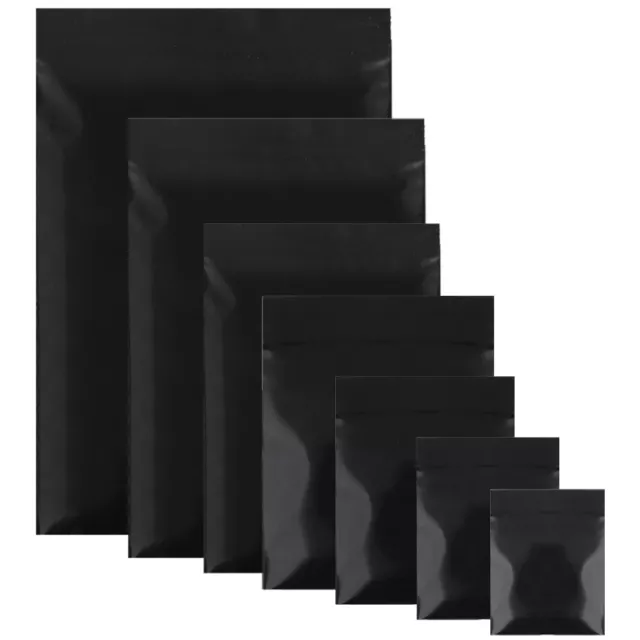 New Flat Black Plastic QuickQlick™ Bags Pouches Variety Quantities Sizes