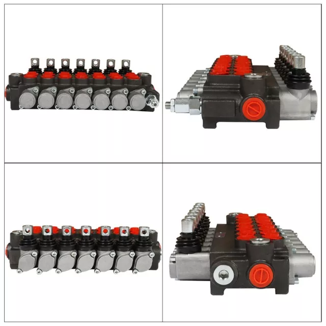 Hydraulic Directional Control Valve 7 Spool 13 GPM, 3600 PSI, SAE Interface 2