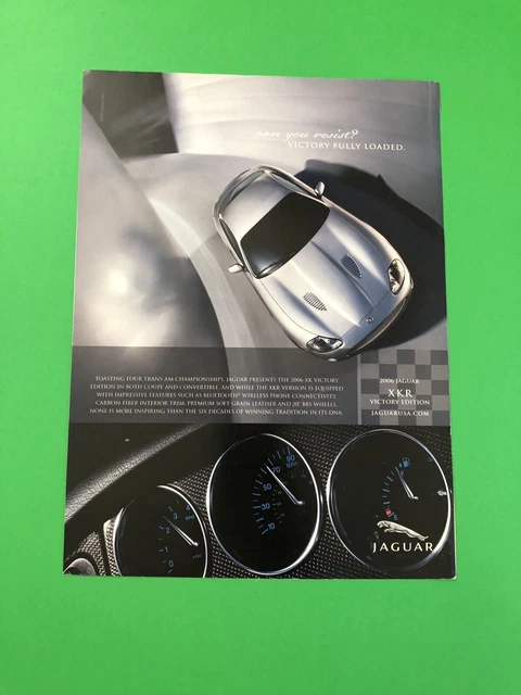 2005 2006 Jaguar Xkr Original Vintage Print Ad Advertisement Printed