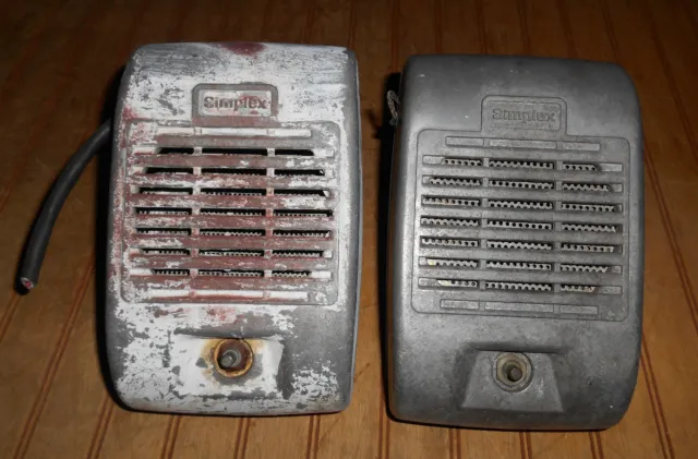 Lot Set Pair of 2 Vintage Simplex Drive In Movie Speakers Theater Larger
