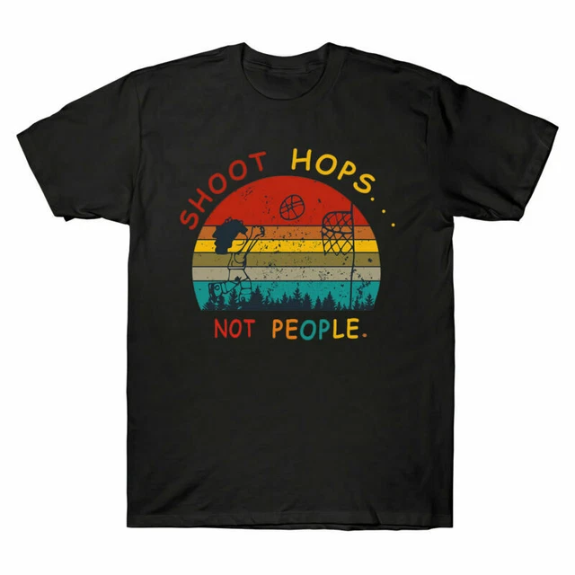 T-shirt vintage non divertente gente amante shoot cerchi nuova da basket uomo regalo