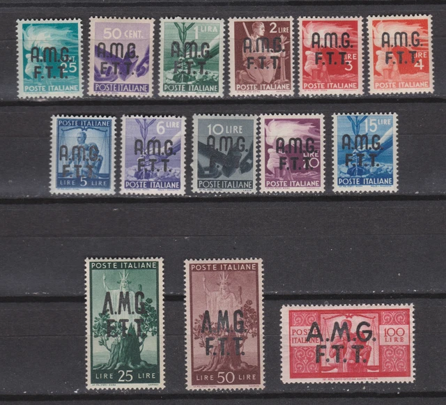 Italy Trieste sc# 1-14 MNH OG set AMG-FTT 1947 Zone A mint
