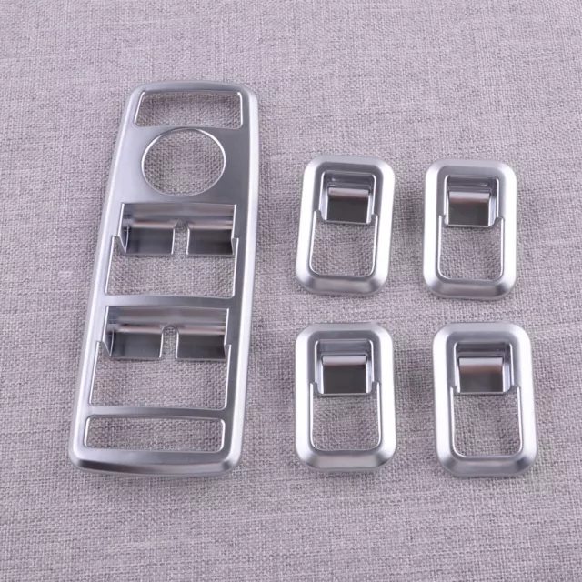 Silver Window Lift Switch Panel Frame Trim Fit For Mercedes Benz A B C E GLE GLK