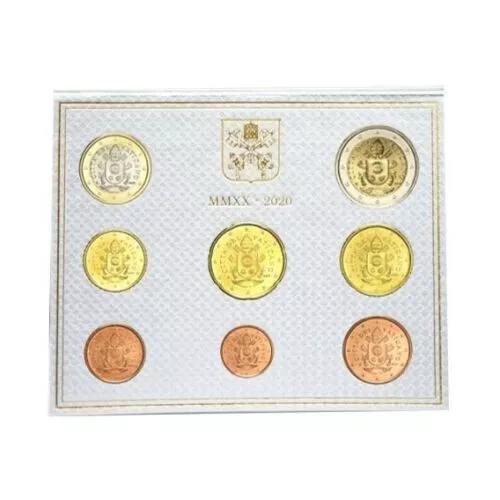 🇻🇦 Coffret BU Vatican 2020 - Série annuel 8 pièces 1 centime à 2 Euro 🇻🇦