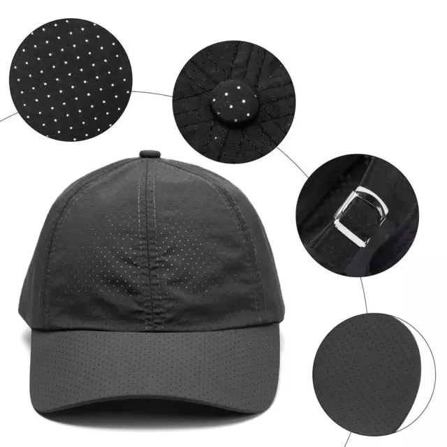 Men Women Running Quick Dry Golf Tennis Cap Baseball Cap Breathable Sun Hat