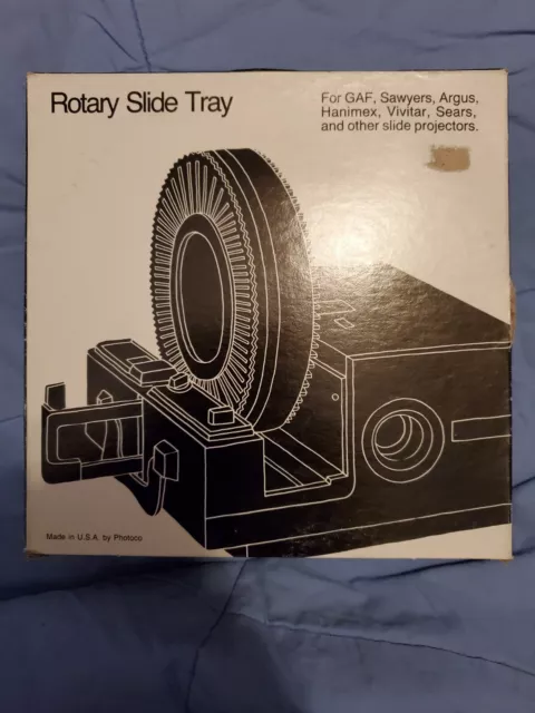 Photoco Rotary Slide Tray 8.5"x2" for 100 2"x2" Slides Black -SEARS GAF,SAWYERS.