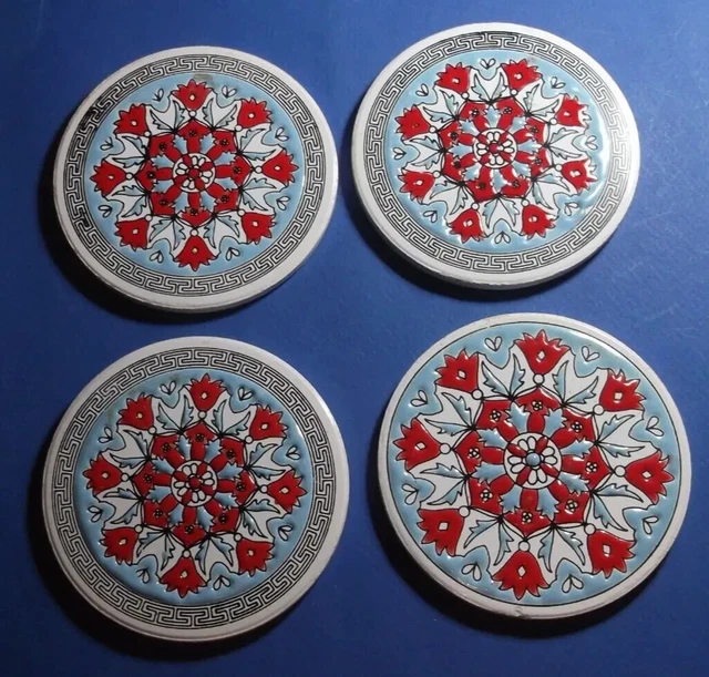 Lot de 6 sous-verres en céramique Tassoulis et Ariadne Fait