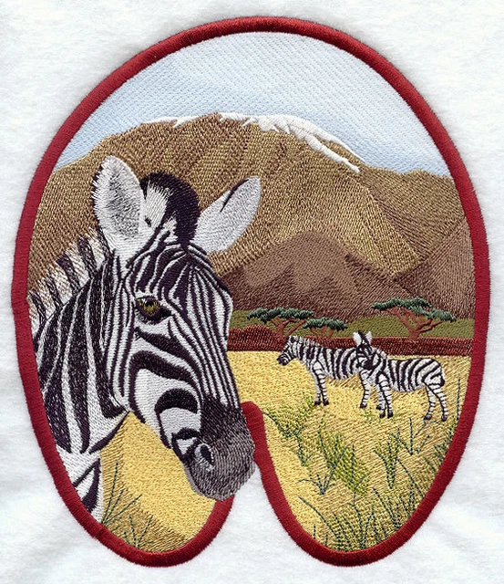 Embroidered Sweatshirt - Zebra Track M1613 Size S - XXL